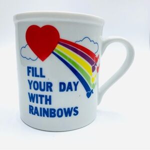 Vintage Giftco Coffee Mug “Fill Your Day With Rainbows”